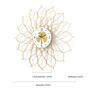 Gold 50cm Decorative Wall Clock