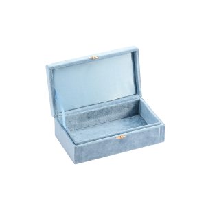 Blue Velvet Jewellery Storage Box – G80