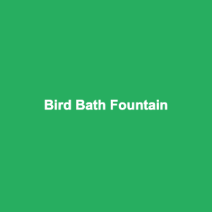 Solar Powered Bird Bath Fountain